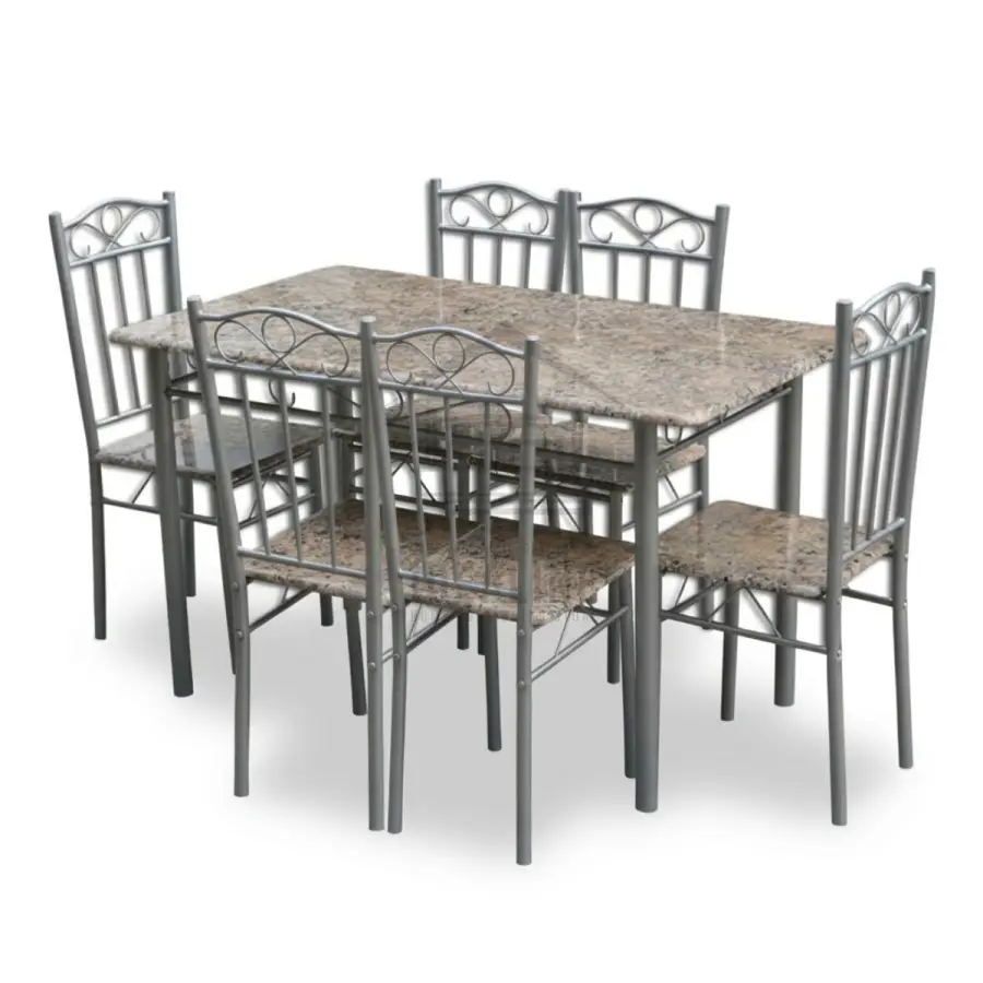 JIT-6626A BLACK MARBLE/WENGE 6-SEATER