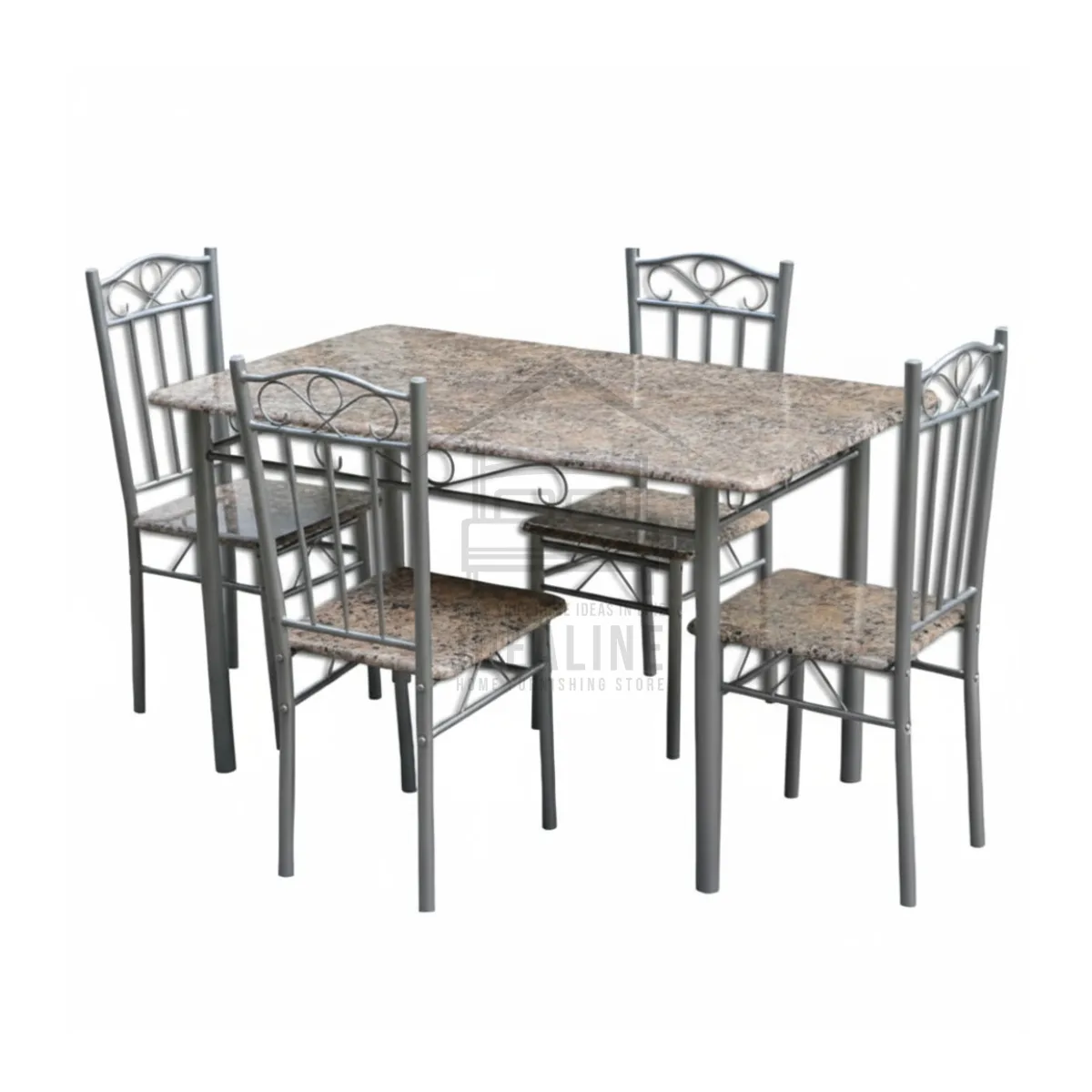 SK-4626A BLACK MARBLE/WALNUT 4-SEATER