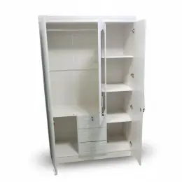 SK-83 white-silk 3-DOOR WARDROBE