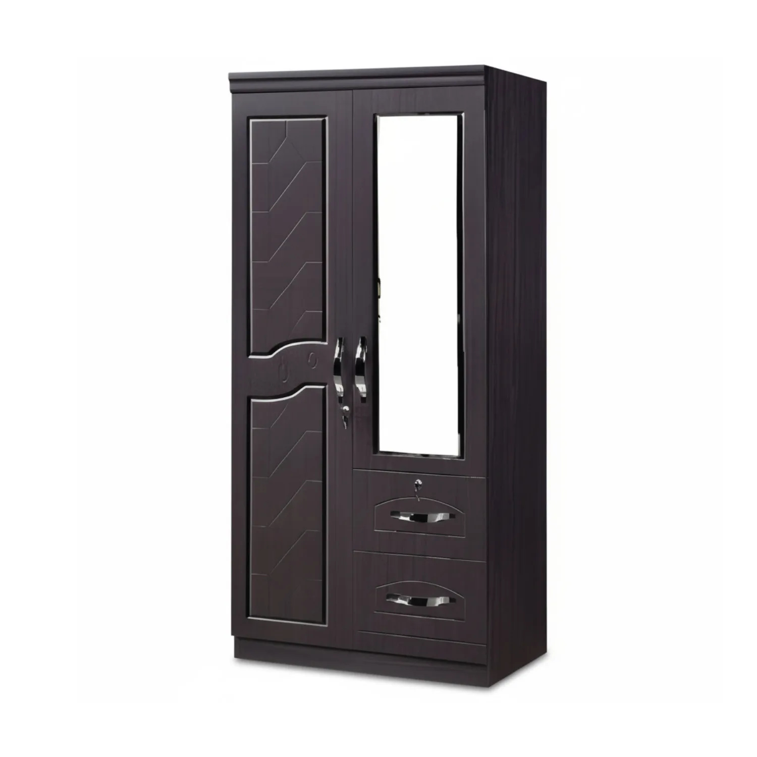 SK-72 GLOSSY WENGE 2-DOOR WARDROBE