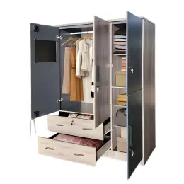 JIT-632 SYCAMORE-GRAY 3-DOOR WARDROBE