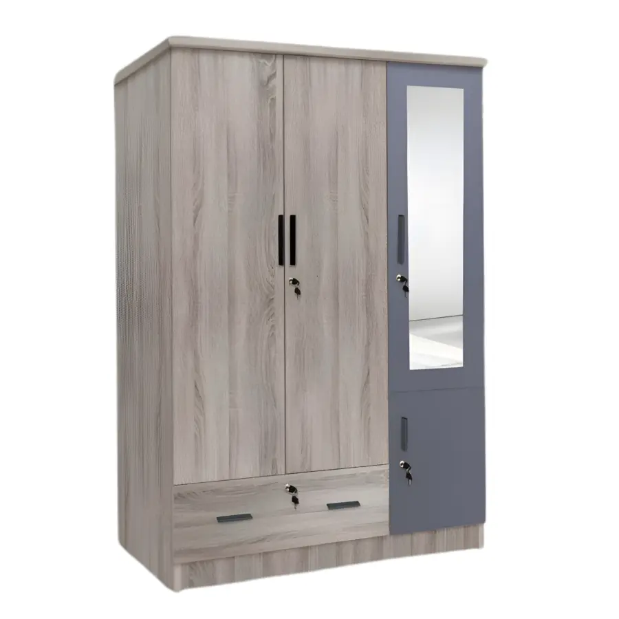 JIT-735 SYCAMORE-GRAY 3-DOOR WARDROBE