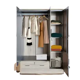 JIT-735 SYCAMORE-GRAY 3-DOOR WARDROBE