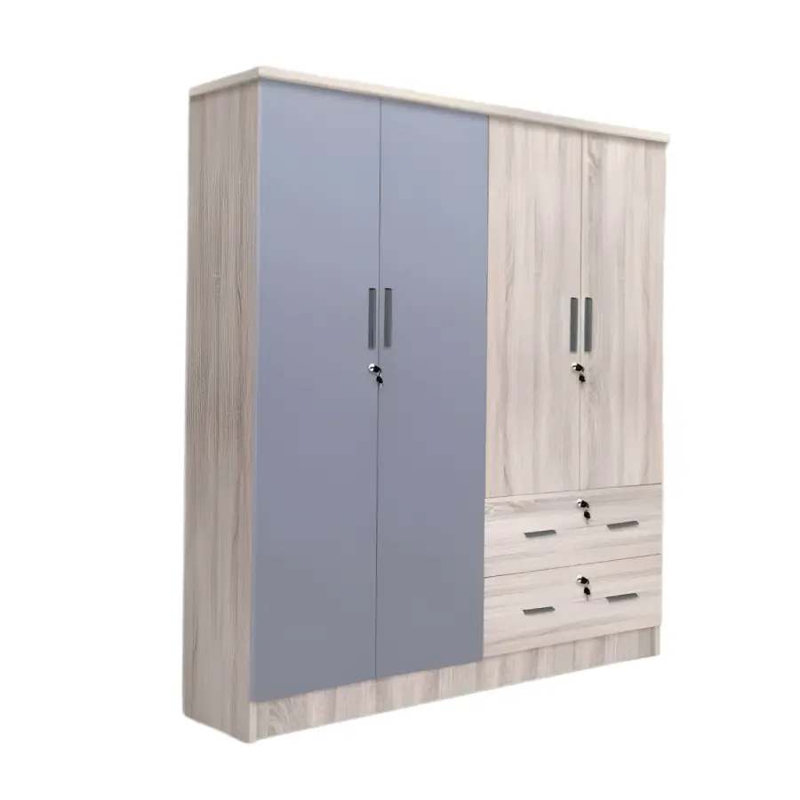 JIT-736 SYCAMORE-GRAY 4-DOOR WARDROBE