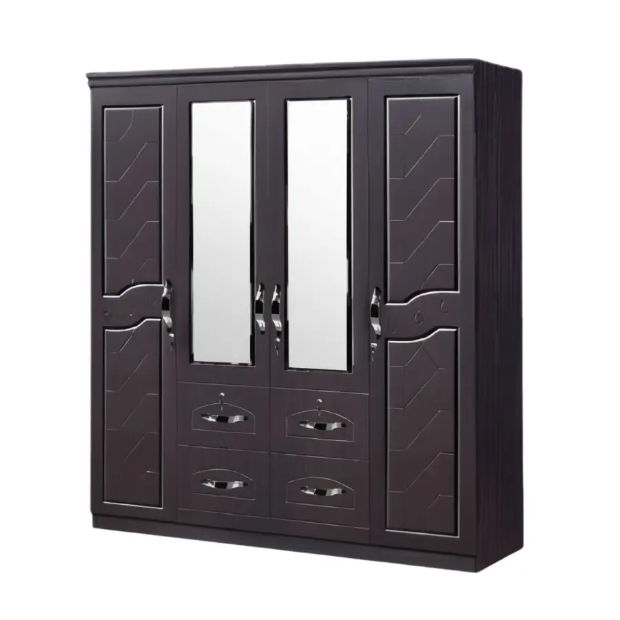 SK-74 GLOSSY WENGE 4-DOOR WARDROBE