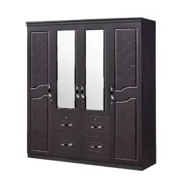 SK-74 GLOSSY WENGE 4-DOOR WARDROBE