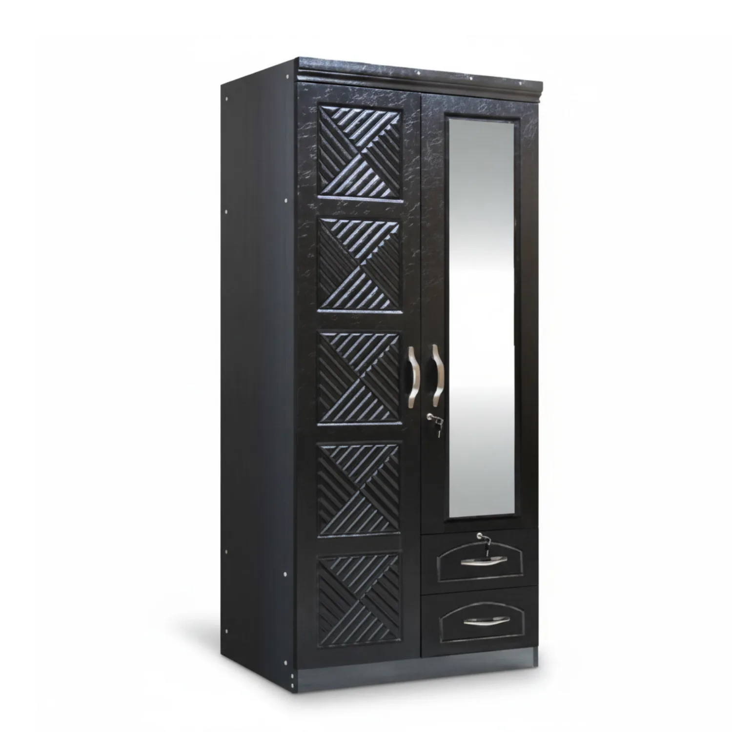 SK-22 BLACK SILK 2-DOOR WARDROBE