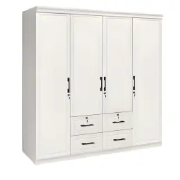 TGV-894 WHITE 4-DOOR WARDROBE