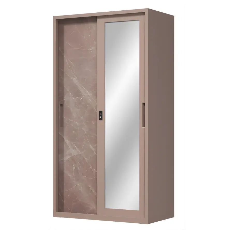 JIT-MET2 BROWN METAL WARDROBE
