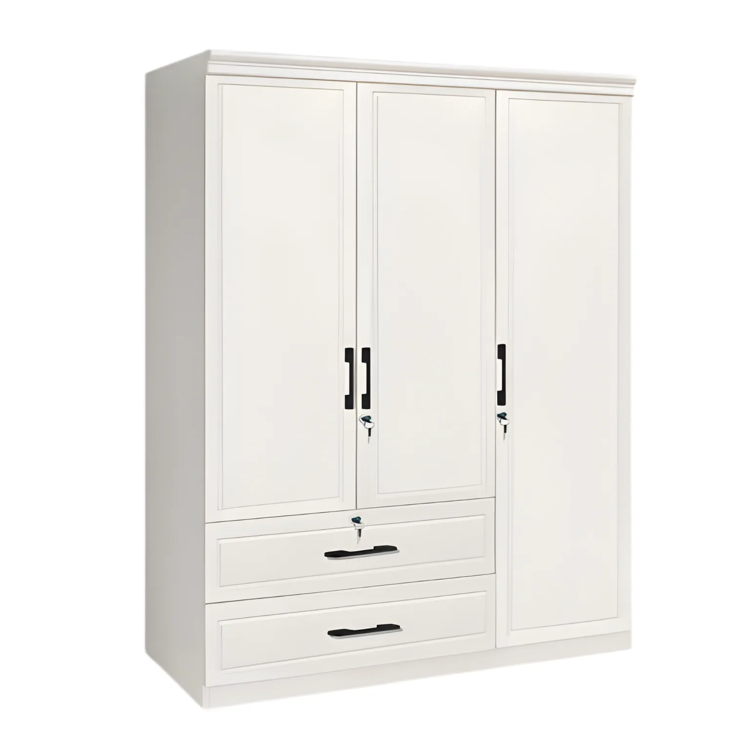 TGV-893 WHITE 3-DOOR WARDROBE