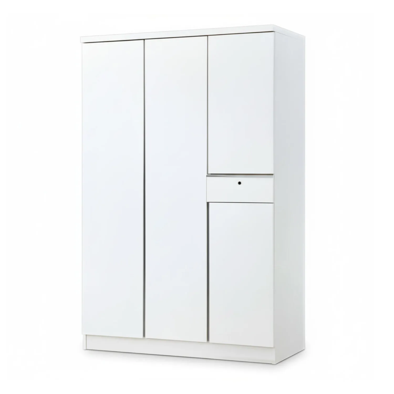 JIT-2055 WHITE 3-DOOR WARDROBE