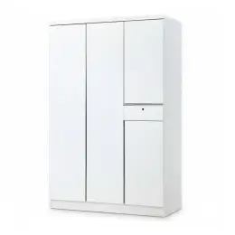 JIT-2055 WHITE 3-DOOR WARDROBE