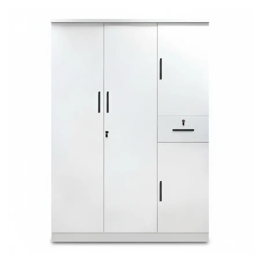 JIT-5051W WHITE 3-DOOR WARDROBE