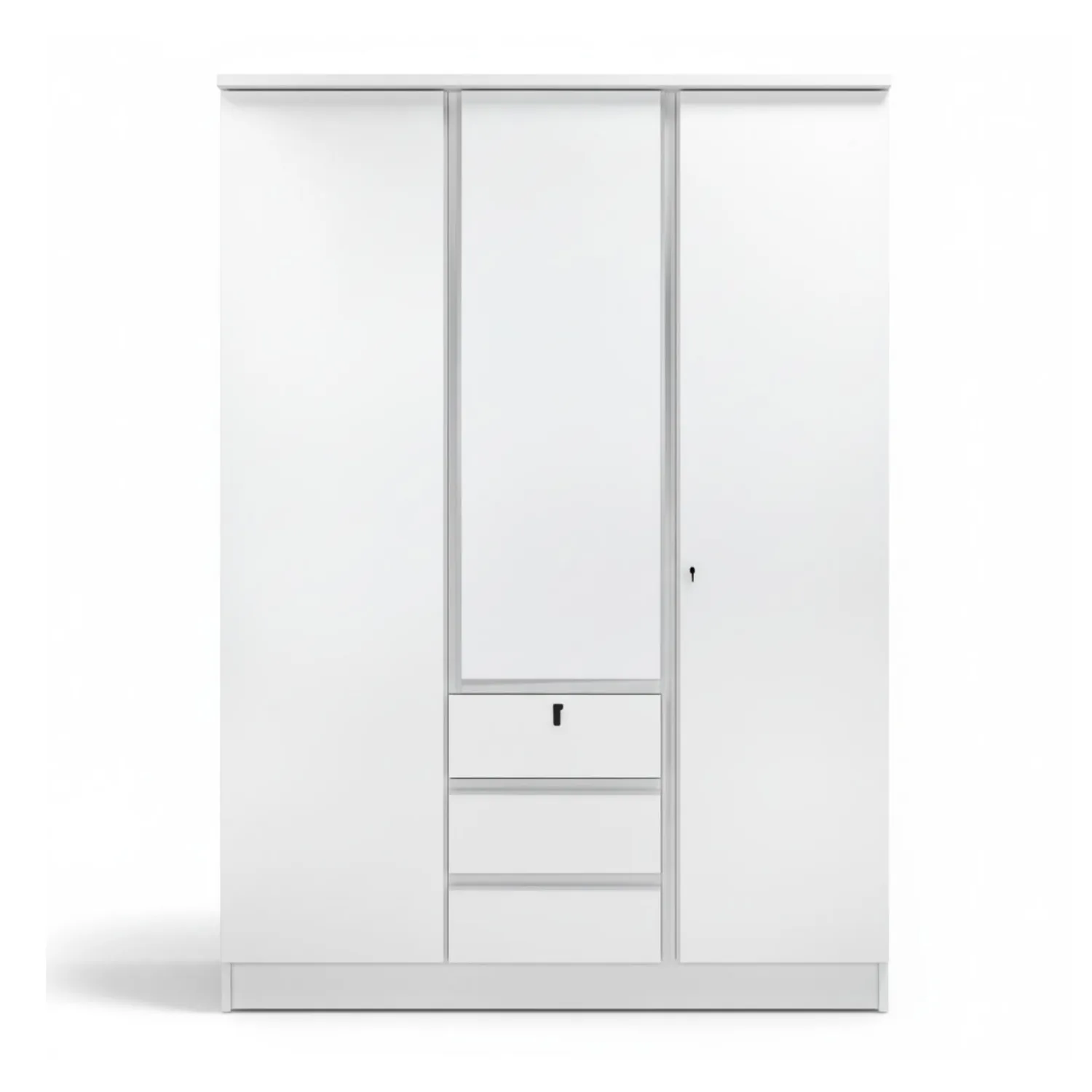 JIT-8856W WHITE 3-DOOR WARDROBE
