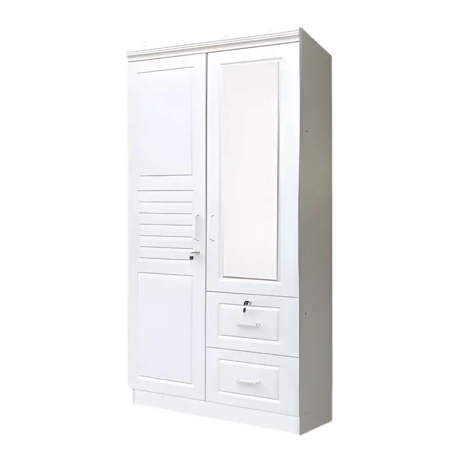 SK-102 WHITE-SILK 2-DOOR WARDROBE