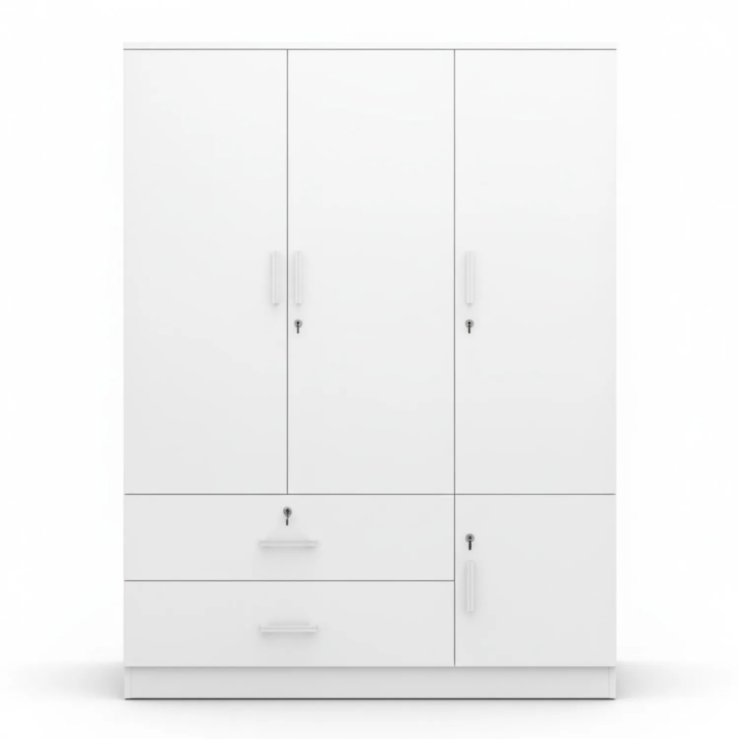 SK-8183 WHITE 3-DOOR WARDROBE