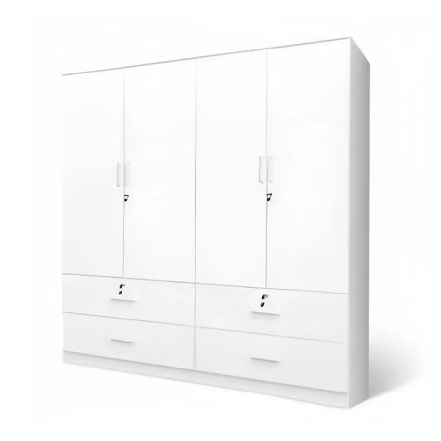 SK-8184 WHITE 4-DOOR WARDROBE