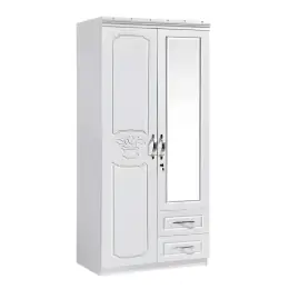 SK-92 WHITE-SILK 2-DOOR WARDROBE