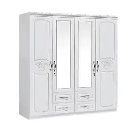 SK-94 WHITE-SILK 4-DOOR WARDROBE