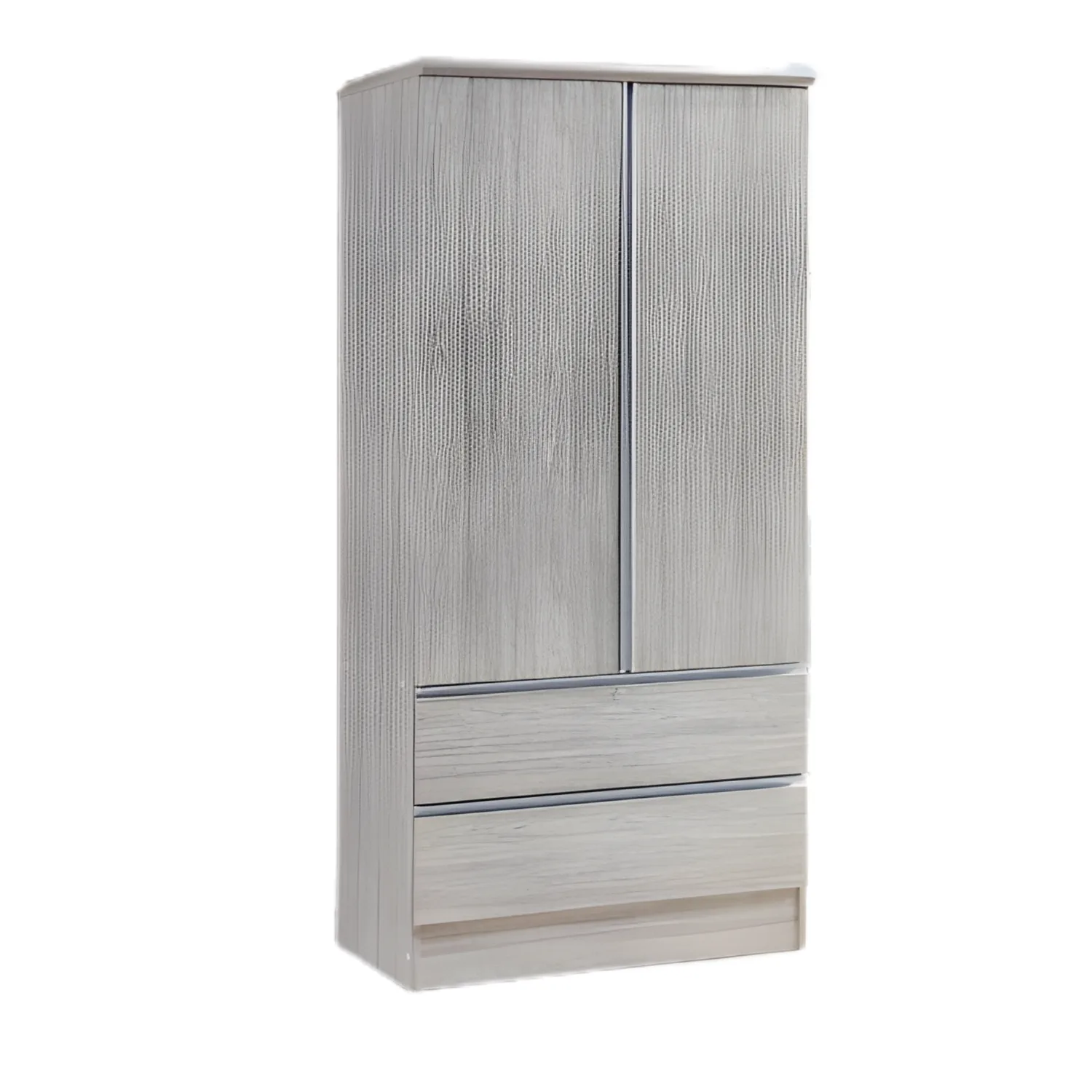 JIT-8844 gray-oak 2-DOOR WARDROBE