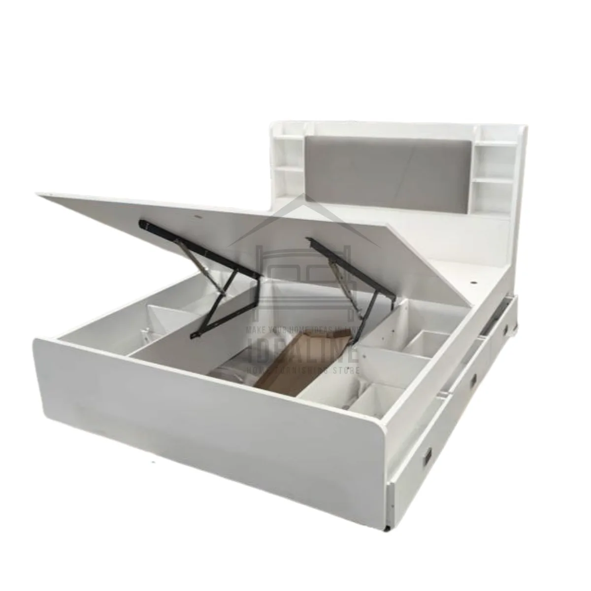 B-2523 WHITE 60X75 QUEEN BEDFRAME