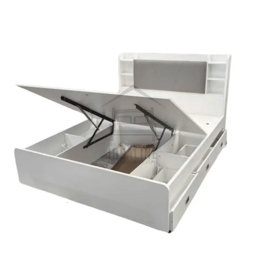 B-2523 WHITE 60X75 QUEEN BEDFRAME