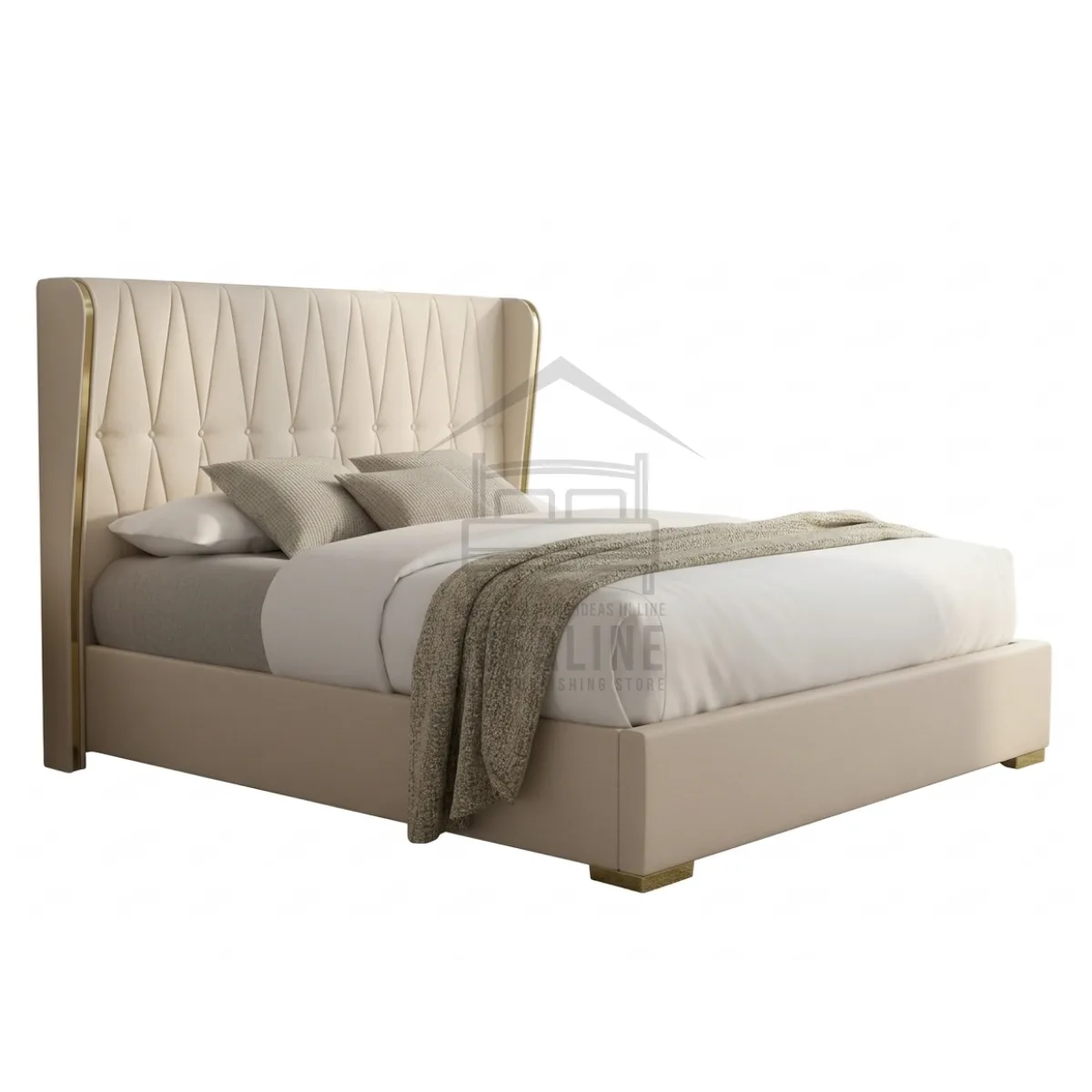 CERENA BEIGE  60X75 QUEEN BEDFRAME