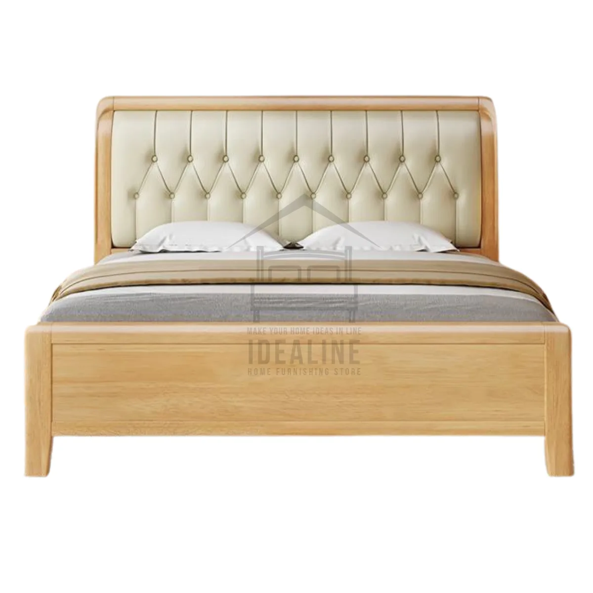 TX-1686# NATURAL 60X75 QUEEN BEDFRAME