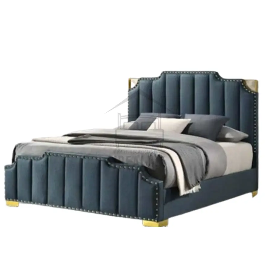 RANUS DARK BLUE 60X75 QUEEN BEDFRAME