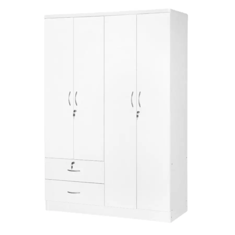 M460 WHITE with Drawer / 4-DOOR WARDROBE