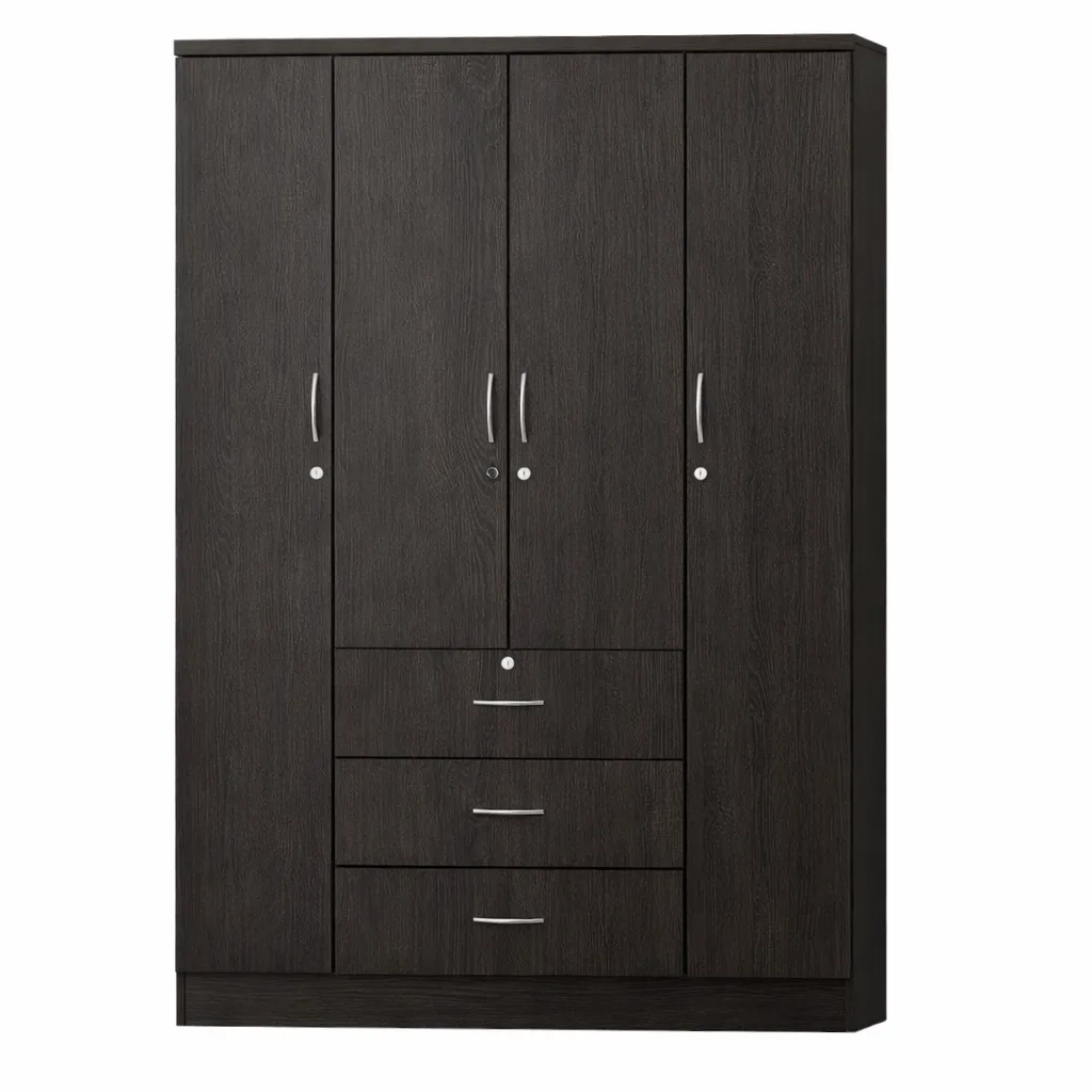 M465 WENGE   4-DOOR WARDROBE