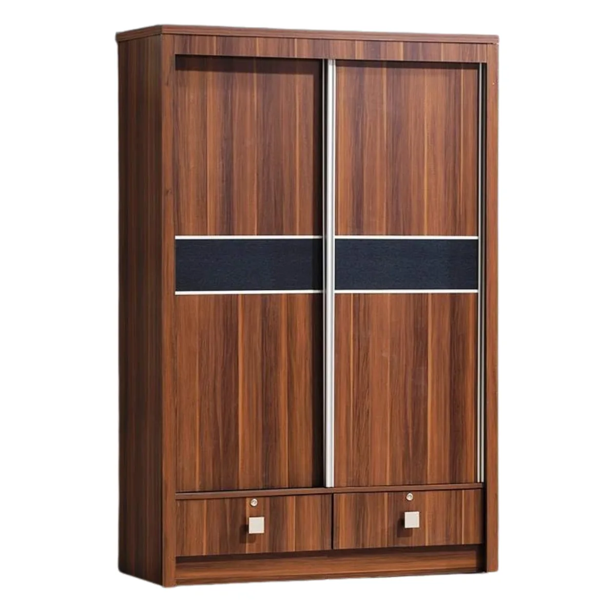WR-80126  French Walnut, SLIDING DOOR WARDROBE