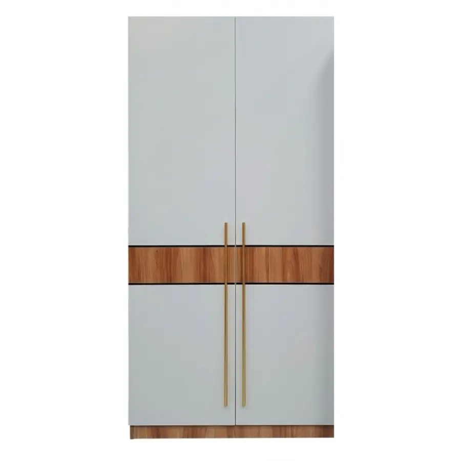 2051-2 NEW Cold White Walnut 2-DOOR WARDROBE