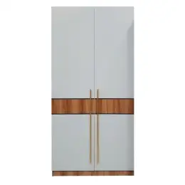 2051-2 NEW Cold White Walnut 2-DOOR WARDROBE