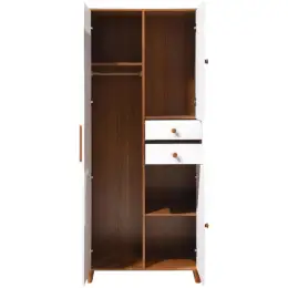 Y88 White Walnut   2-DOOR WARDROBE