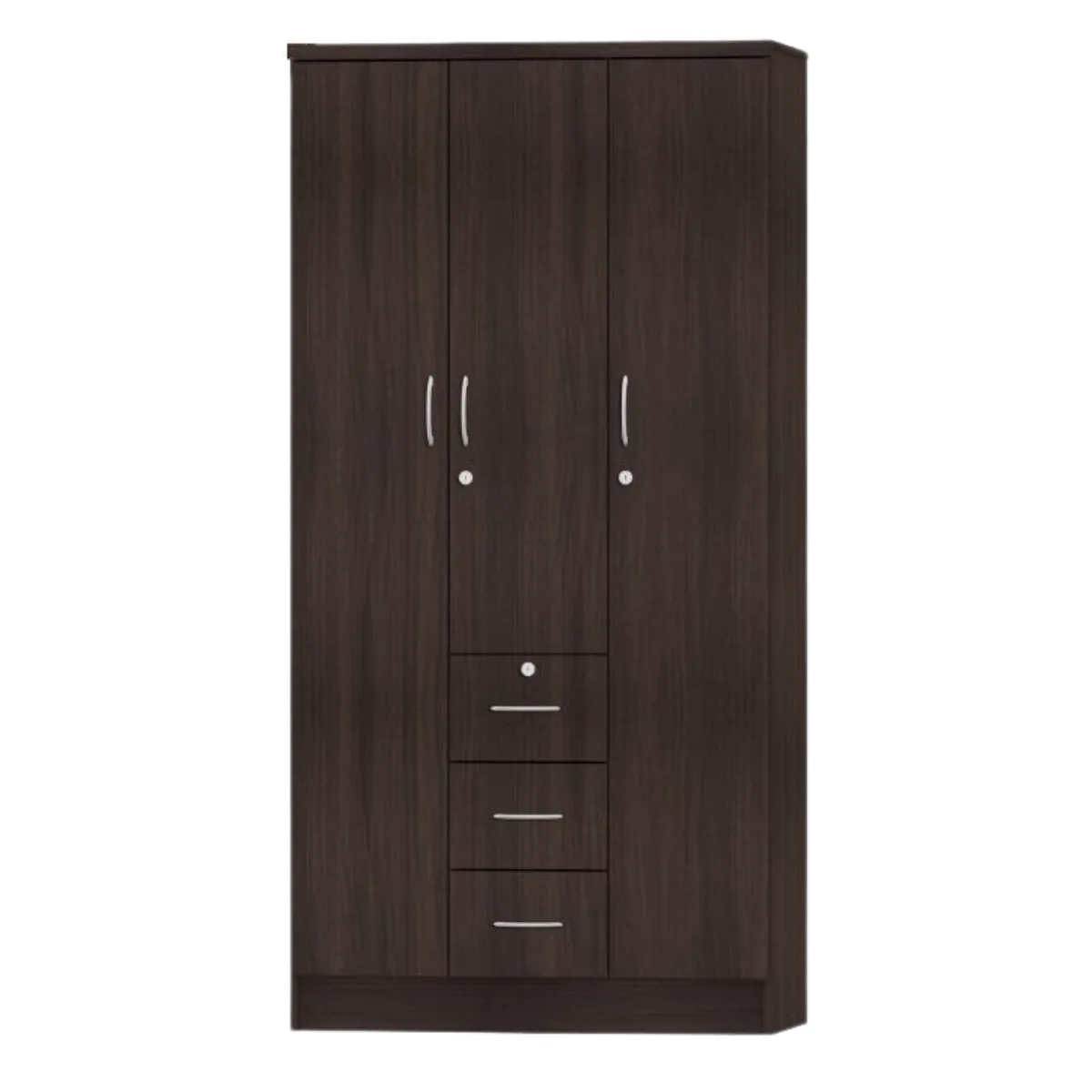 M365 WENGE  3-DOOR WARDROBE