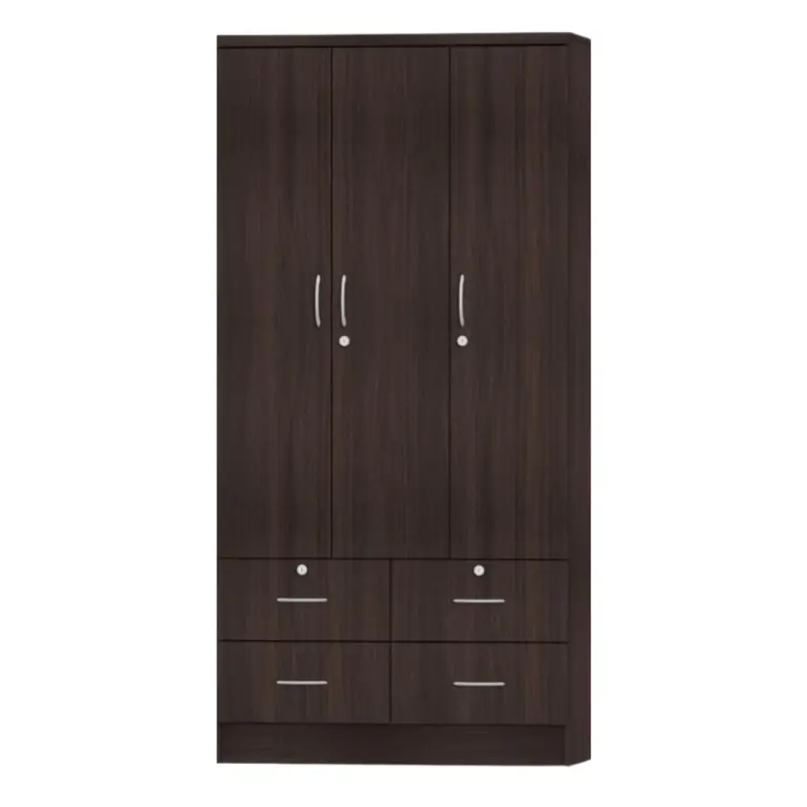 M372 WENGE  3-DOOR WARDROBE