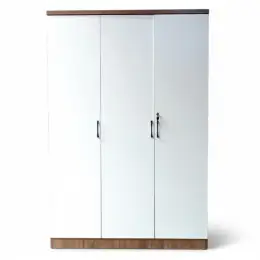 TH-910D White Brage Walnut   3-DOOR WARDROBE