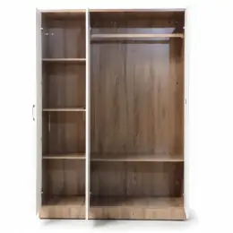 TH-910D White Brage Walnut   3-DOOR WARDROBE