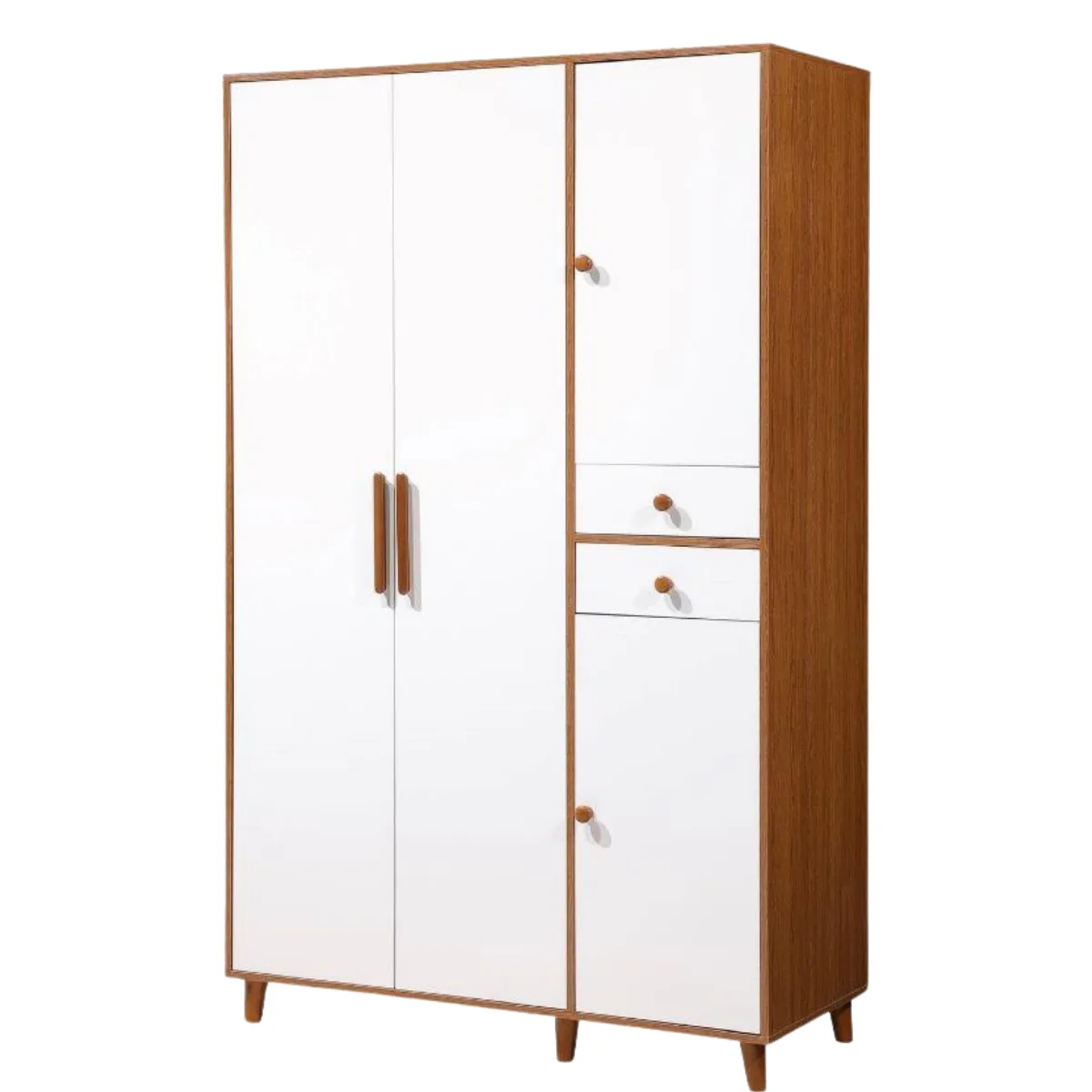 Y888 White Walnut   3-DOOR WARDROBE