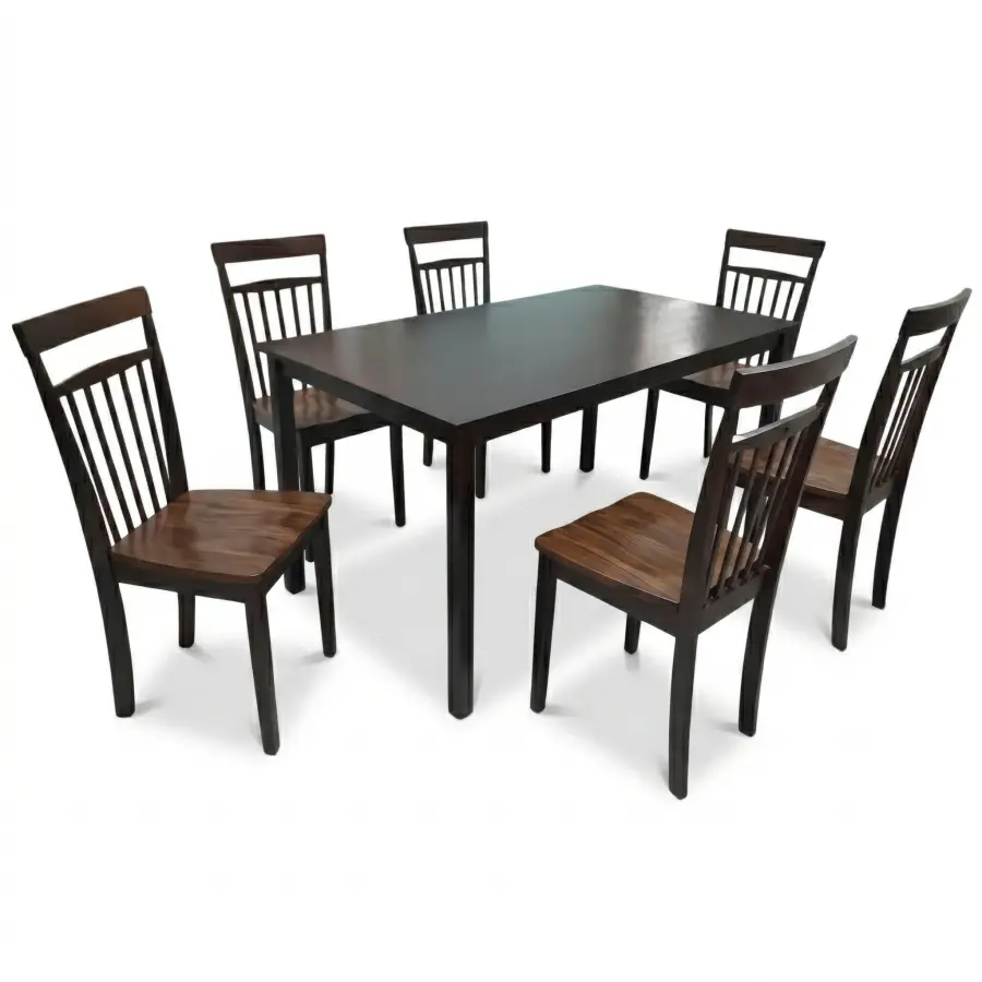 KF-3001-1/KF-4126 1  Wooden 6-SEATER DINING SET