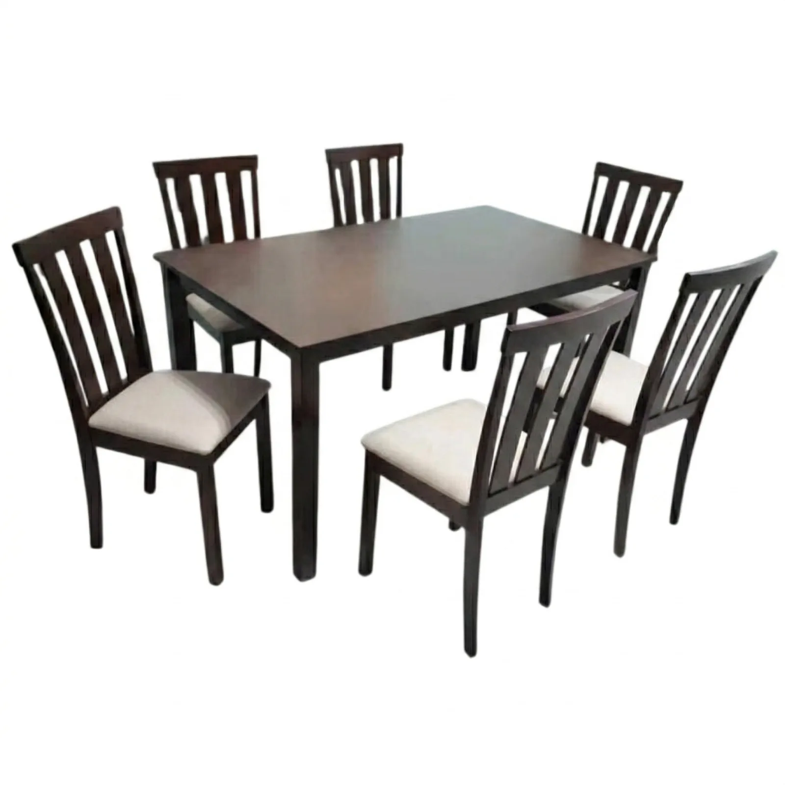 KF3001-1/4037 Dining Set 1+6 Cushion & Wooden 6-SEATER DINING SET