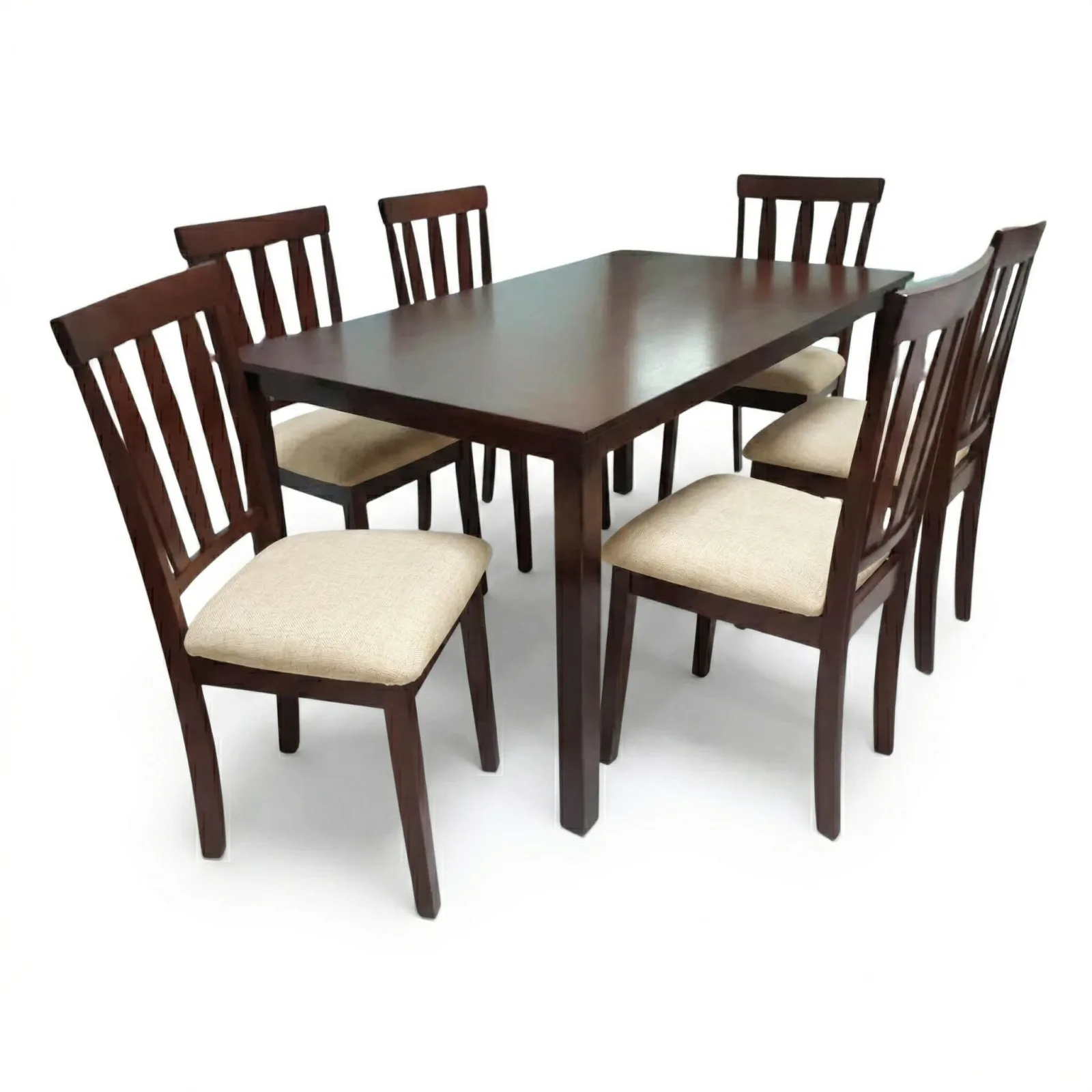 KF3001-1/KF4436 1+6 Cushion/Wooden 6-SEATER DINING SET