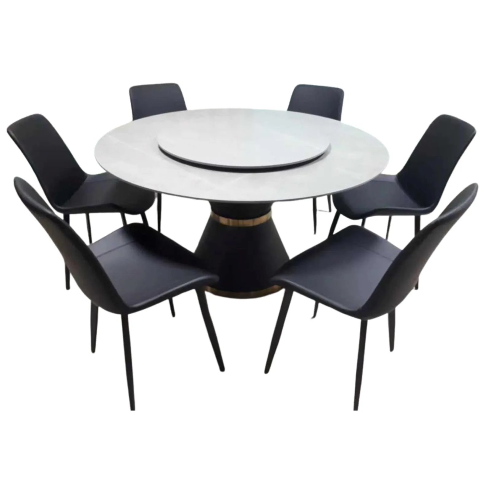 SINTERED ROUND ARMANI GREY 6-SEATER DINING SET