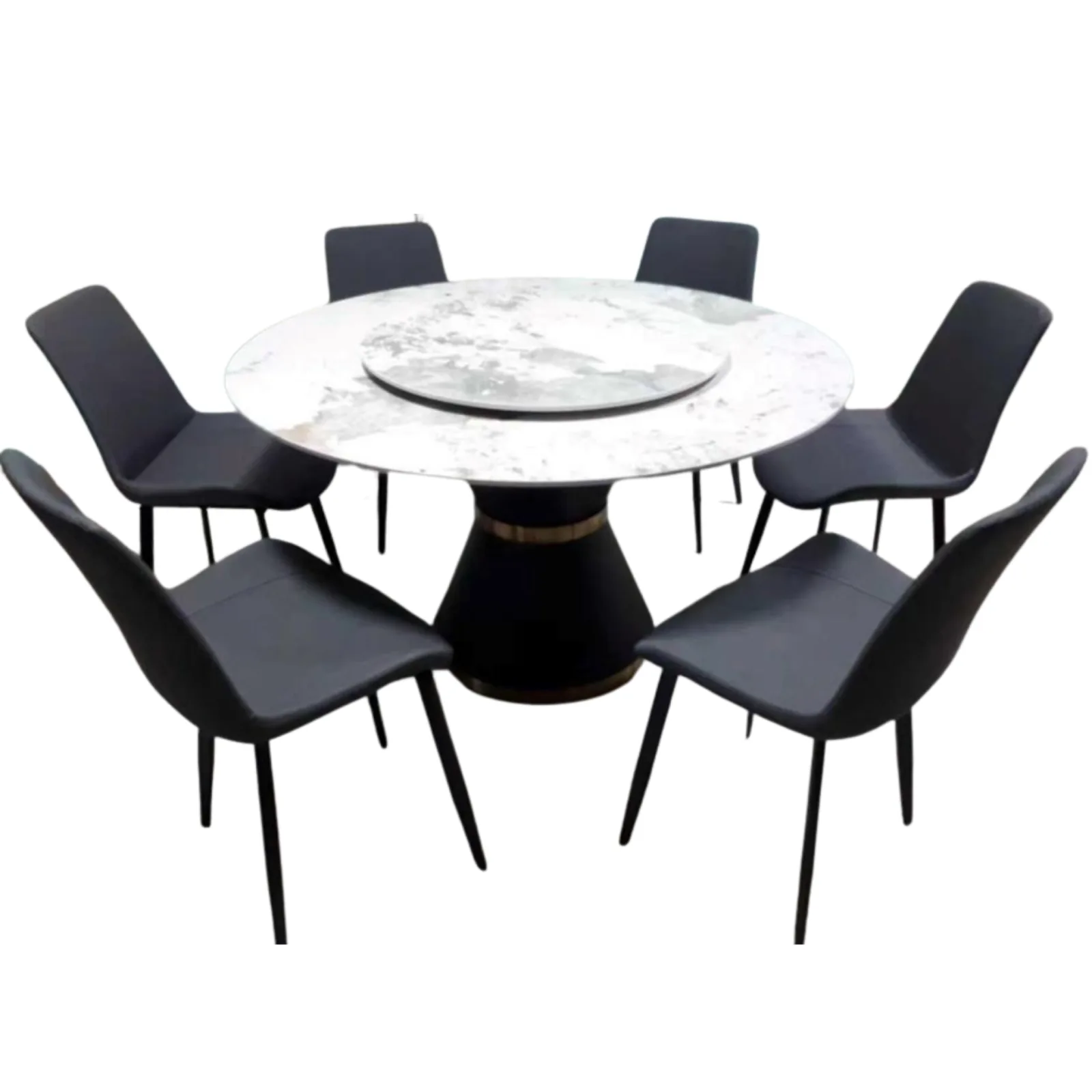 SINTERED ROUND PANDORA DINING SET  6-SEATER DINING SET