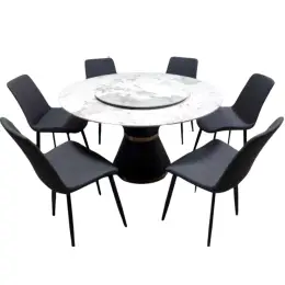 SINTERED ROUND PANDORA DINING SET  6-SEATER DINING SET