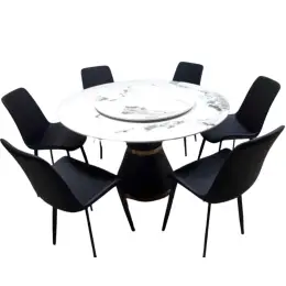 SINTERED ROUND PHILIPPE 6-SEATER DINING SET