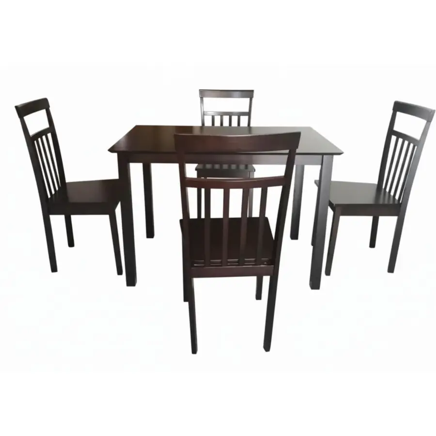 HV 555 Dining Set 1+4 Wooden Seat 4-SEATER DINING SET