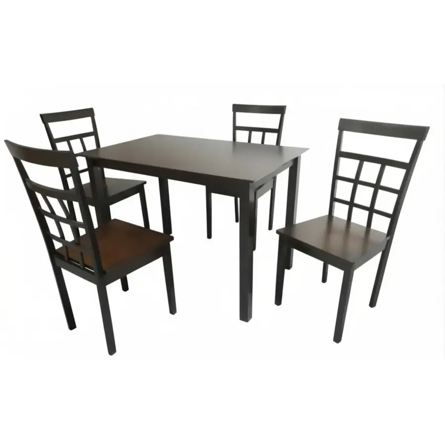 HV 888 Dining Set 1+4 Wooden Seat 4-SEATER DINING SET