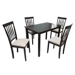 KF-3001/KF-4125 1+4 Cushion & Wooden 4-SEATER DINING SET